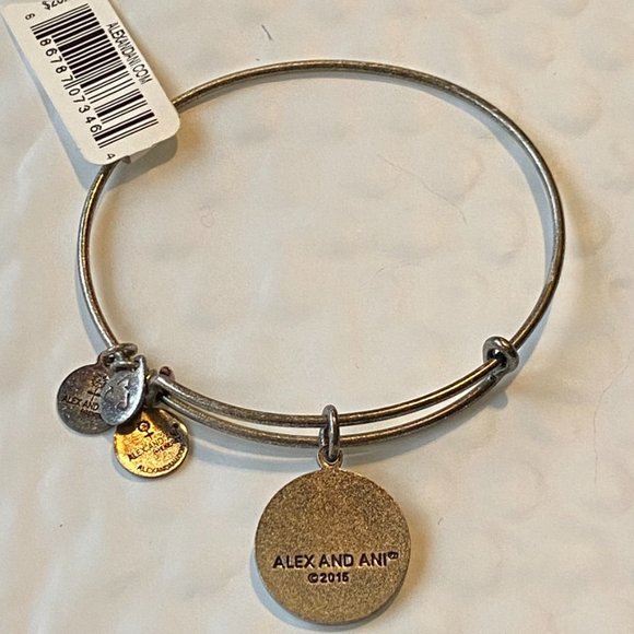 Alex and Ani Initials H Expandable Bangle Bracelet - Picture 5 of 7